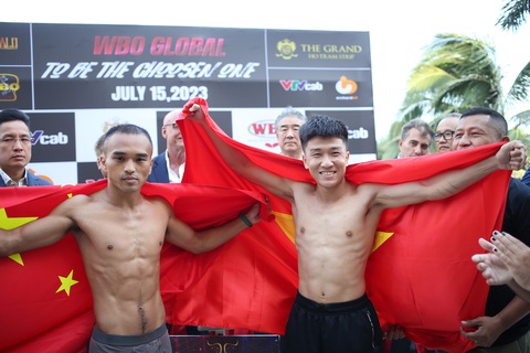 Sẳm Minh Phát (phải) gặp tay đấm số 1 Trung Quốc ở hạng cân minimumweight Dian Xing Zhu - Ảnh: WBO GLOBAL Sẳm Minh Phát (phải) gặp tay đấm số 1 Trung Quốc ở hạng cân minimumweight Dian Xing Zhu - Ảnh: WBO GLOBAL