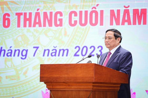 Thủ tướng chỉ đạo giảm lãi suất cho vay - Ảnh 1. Thủ tướng Phạm Minh Chính yêu cầu ngành ngân hàng tiếp tục hạ lãi suất cho vay để hỗ trợ người dân và doanh nghiệp - Ảnh: VGP