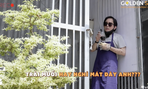 Kim Tử Long tung chiêu hát cải lương xin tăng lương gấp đôi - Ảnh 2. Kim Tử Long trốn nắng để mặc Duy Khánh đảo muối tôm giữa trời