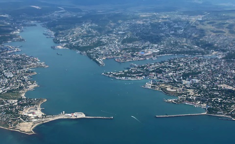 Không ảnh bán đảo Crimea hiện do Nga kiểm soát - Ảnh: SPUTNIK Không ảnh bán đảo Crimea hiện do Nga kiểm soát - Ảnh: SPUTNIK
