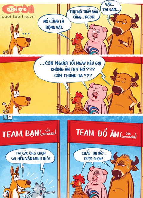 Thế giới động vật và đề xuất 'nói không với thịt chó, mèo' - Ảnh 1. Thế giới động vật tranh cãi vì đề xuất "nói không với thịt chó, mèo" - Tranh: Hải Nam