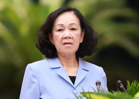 Ban Bí thư: Có chính sách tiền lương, phụ cấp, đãi ngộ tương xứng với nhân viên y tế cơ sở - Ảnh 1. Bà Trương Thị Mai - Ảnh: HỮU HẠNH