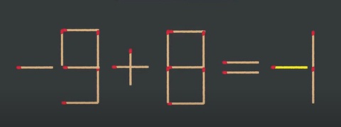 Thử tài IQ: Di chuyển một que diêm để -8+8=1 phép tính đúng - Ảnh 1.