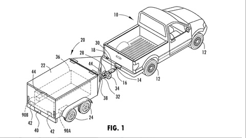 Ford tính một công đôi việc, dùng xe nhà kéo sạc lại xe điện phía trước - Ảnh 2. Ý tưởng được Ford đăng ký bản quyền, hệ thống mô tơ điện cũng hứa hẹn có thể vận hành đồng thời với xe phía trước để giảm tiêu thụ dung lượng pin - Ảnh: Ford