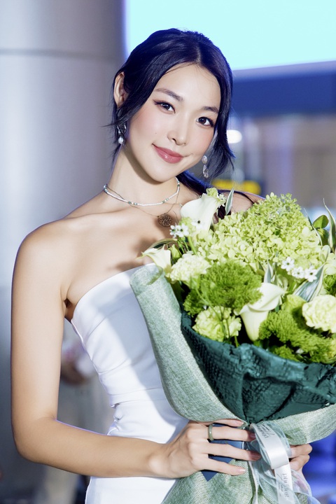 Miss Earth 2022 Mina Sue Choi rạng rỡ đến TPHCM - Ảnh 3. Vẻ đẹp trong trẻo của Miss Earth 2022 - Mina Sue Choi