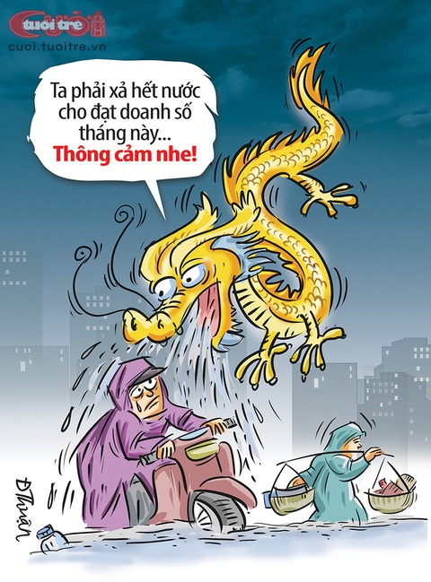 Dân tình bì bõm vì Long Vương chạy KPI - Ảnh 1. Dân tình bì bõm vì Long Vương chạy KPI - Tranh: Đức Thuận