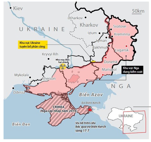 Tình hình chiến sự Nga - Ukraine (đến 17-7-2023) Nguồn: Financial Times, ISW- Dữ liệu: BÌNH AN- Đồ họa: N.KH. Tình hình chiến sự Nga - Ukraine (đến 17-7-2023) - Nguồn: Financial Times, ISW- Dữ liệu: BÌNH AN- Đồ họa: N.KH.