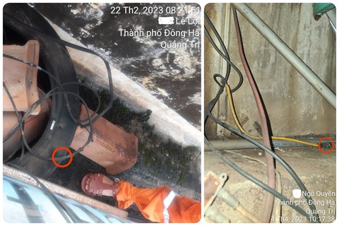 PC Quảng Trị đẩy mạnh công tác kiểm tra sử dụng điện - Ảnh 2. Một số trường hợp khách hàng mổ cáp trước công tơ để sử dụng điện không qua hệ thống đo đếm được phát hiện