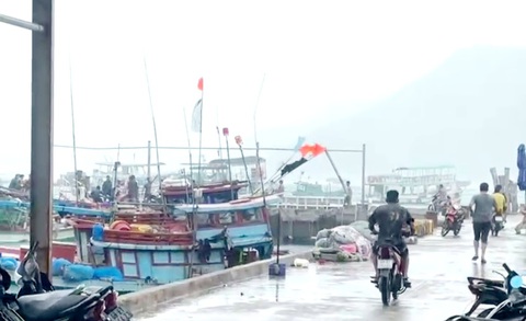 Gió thổi sập giàn mái che ở cầu cảng An Sơn, khiến một nữ du khách tử vong - Ảnh 1. Hiện trường xảy ra vụ việc khiến một nữ du khách tử vong - Ảnh: Người dân cung cấp