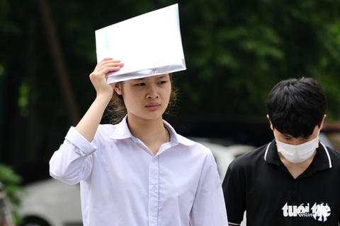 Thêm 3 trường đại học công bố điểm sàn xét tuyển - Ảnh 1. Thí sinh tham dự kỳ thi đánh giá của Bộ Công an năm 2023 - Ảnh: NGUYÊN BẢO