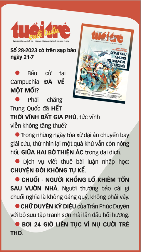 Một số tin tức đáng chú ý trên Tuổi Trẻ Cuối Tuần Một số tin tức đáng chú ý trên Tuổi Trẻ Cuối Tuần số 28-2023