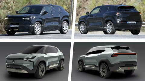 Suzuki eVX ngang hàng Vitara lộ mặt hoàn chỉnh - Ảnh 2. Thiết kế xe nhìn ôn hòa, chín chắn hơn đáng kể so với phong cách gai góc, mạnh bạo của bản ý tưởng - Ảnh: Carscoops