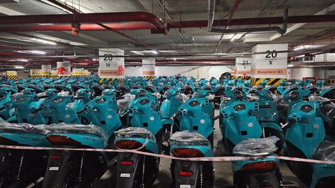 Dàn xe máy điện được cho là sắp sửa tung ra cho dịch vụ gọi xe công nghệ - Ảnh: FB Dàn xe máy điện được cho là sắp sửa tung ra cho dịch vụ gọi xe công nghệ - Ảnh: FB