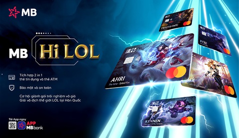 MB Bank và Mastercard ra mắt thẻ dành cho giới eSports - Ảnh 1. Thẻ Hi LOL