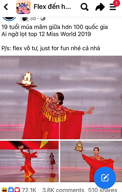 Để niềm vui flex trọn vẹn - Ảnh 1. Hoa hậu Lương Thùy Linh dí dỏm với một flex khiến cộng đồng mạng thích thú - Ảnh: CTMH