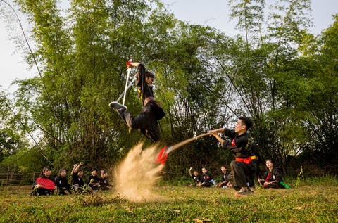 Đối luyện võ Bình Định - Ảnh: PHAN MINH THỌ Đối luyện võ Bình Định - Ảnh: PHAN MINH THỌ