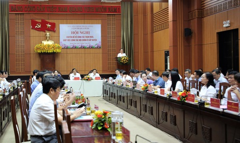Đề xuất thành lập ban nội chính cấp huyện để nâng cao hoạt động hiệu quả - Ảnh 1. Quang cảnh hội nghị cụm thi đua số 3 Ban Nội chính Trung ương - Ảnh: L.T.