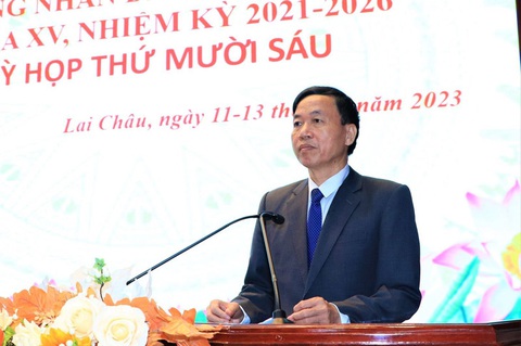 Thủ tướng phê chuẩn kết quả bầu mới chủ tịch UBND tỉnh Lai Châu Lê Văn Lương - Ảnh 1. Ông Lê Văn Lương được bầu làm chủ tịch UBND tỉnh Lai Châu - Ảnh: Cổng TTĐT tỉnh Lai Châu