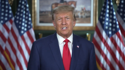 Cựu thổng thống Mỹ Donald Trump phát biểu trong video đăng tải trên Twitter ngày 20-7 - Ảnh chụp màn hình Cựu tổng thống Mỹ Donald Trump phát biểu trong video đăng tải trên Twitter ngày 20-7 - Ảnh chụp màn hình