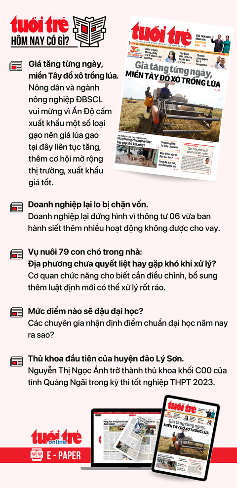Tin tức sáng 24-7: Giá mãng cầu xiêm tăng đột biến; TP.HCM lắp camera phạt xả rác kênh rạch - Ảnh 6. Tin tức đáng chú ý trên Tuổi Trẻ nhật báo ngày 24-7. Để đọc Tuổi Trẻ báo in phiên bản E-paper, mời bạn đăng ký Tuổi Trẻ Sao TẠI ĐÂY