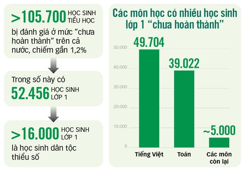 Gần 3% học sinh lớp 1 chưa hoàn thành chương trình: Lo ngại từ những con số - Ảnh 2. Bộ GD-ĐT - Đồ họa: T.ĐẠT