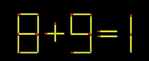Thử tài IQ: Di chuyển một que diêm để 8+9=1 thành phép tính đúng - Ảnh 1.