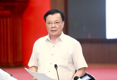 Bí thư Hà Nội: Hoàn thành thủ tục, bố trí vốn để sớm đầu tư dự án metro Yên Nghĩa - Xuân Mai - Ảnh 2. Bí thư Thành ủy Hà Nội Đinh Tiến Dũng - Ảnh: VIẾT THÀNH
