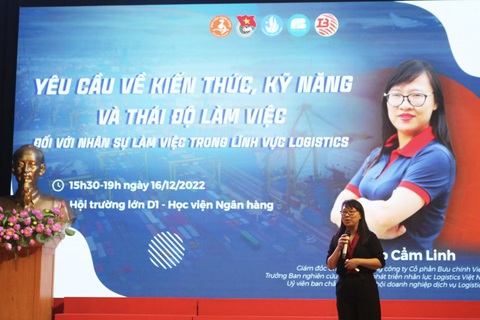 Mở rộng cơ hội việc làm với ngành logistics và quản lý chuỗi cung ứng - Ảnh 1. Buổi chia sẻ kiến thức từ chuyên gia lĩnh vực hải quan và logistics do Khoa Kinh doanh Quốc tế, Học viện Ngân hàng tổ chức