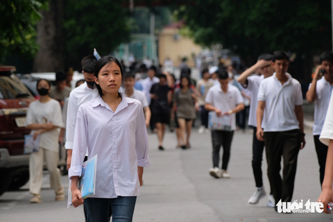 Bộ Công an công bố điểm sàn xét tuyển vào các trường Công an nhân dân - Ảnh 1. Học sinh tham dự kỳ thi đánh giá của Bộ Công an năm 2023 - Ảnh: NGUYÊN BẢO
