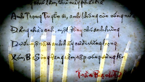 Nguyễn Trọng Tuyển - bí mật sự hy sinh anh hùng - Kỳ 1: Trọng Tuyển - Ba Thi, duyên phận thời chiến - Ảnh 1. Bài thơ ông Trần Bạch Đằng viết tiếc thương bạn - Ảnh QUỐC MINH