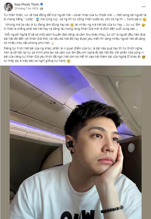 Noo Phước Thịnh gây chú ý với phát ngôn không thích cover 'hit' của người khác - Ảnh 2. Noo Phước Thịnh thích nghe hơn là cố hát lại ca khúc của người khác