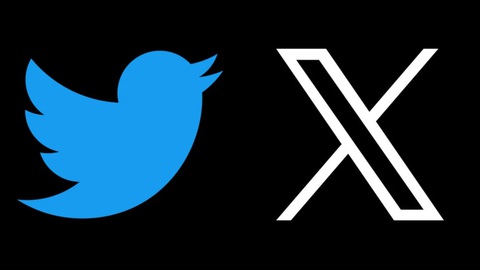 Đổi tên thành X, Twitter có thể mất hàng tỷ USD giá trị thương hiệu - Ảnh 1. Biểu tượng cũ (trái) và mới của Twitter - Ảnh: thechenabtimes.com