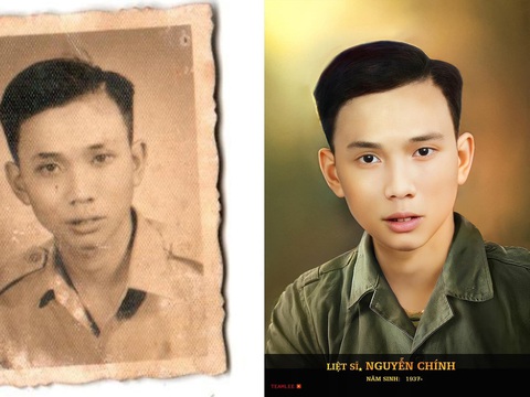 Ảnh phục dựng liệt sĩ Nguyễn Chính - Ảnh: Team Lee Ảnh phục dựng liệt sĩ Nguyễn Chính - Ảnh: Team Lee