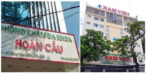 Dùng từ ‘duy nhất’, ‘số một’ để quảng cáo nhiều phòng khám bị xử phạt nặng - Ảnh 1. Phòng khám đa khoa Hoàn Cầu và Phòng khám đa khoa Nam Việt từng nhiều lần bị xử phạt, tước chứng chỉ hành nghề và tước giấy phép hoạt động có thời hạn - Ảnh: Sở Y tế TP.HCM