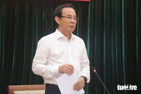 Triển khai đề án giải pháp chống tham nhũng trong hệ thống chính trị - Ảnh 2. Bí thư Thành ủy TP.HCM Nguyễn Văn Nên phát biểu tại phiên họp - Ảnh: CẨM NƯƠNG