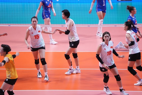 Bóng chuyền nữ Việt Nam thua Pháp ở tứ kết FIVB Challenger Cup - Ảnh 4. Tuyển bóng chuyền nữ Việt Nam dừng bước ở tứ kết FIVB Challenger Cup 2023 - Ảnh: VFV