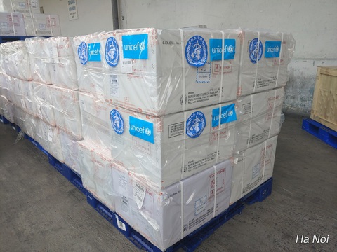 185.700 liều vắc xin 5 trong 1 cho trẻ em Việt Nam từ viện trợ của WHO, UNICEF - Ảnh 1. WHO, UNICEF tài trợ 185.700 liều vắc xin 5 trong 1 cho trẻ em Việt Nam - Ảnh: UNCEF cung cấp