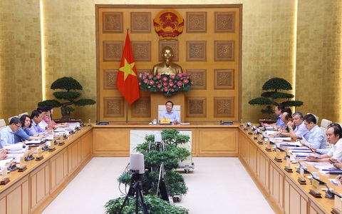 80% bệnh nhân khám ở trung ương do không tin tưởng dịch vụ tuyến dưới - Ảnh 1. Phó thủ tướng chủ trì cuộc họp về quy hoạch mạng lưới cơ sở y tế - Ảnh: VGP