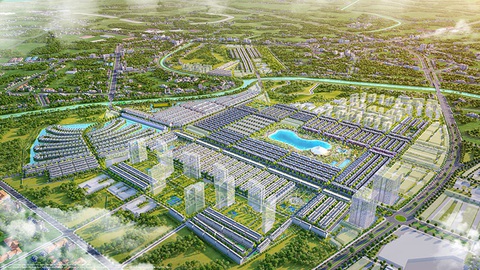 Công ty bất động sản tỷ phú Phạm Nhật Vượng lãi gấp 13 lần cùng kỳ - Ảnh 1. Phối cảnh một dự án bất động sản của Vinhomes ở Hà Nội - Ảnh: VHM