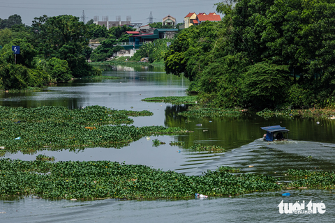 Kênh thuỷ lợi Bắc Hưng Hải đang bị ‘đầu độc’, nhuộm đen - Ảnh 8. Bị “đầu độc” trong suốt nhiều năm khiến vùng hạ lưu của kênh thủy lợi cũng đang bị ô nhiễm nghiêm trọng (ảnh chụp tại cầu Sặt, huyện Bình Giang, Hải Dương)