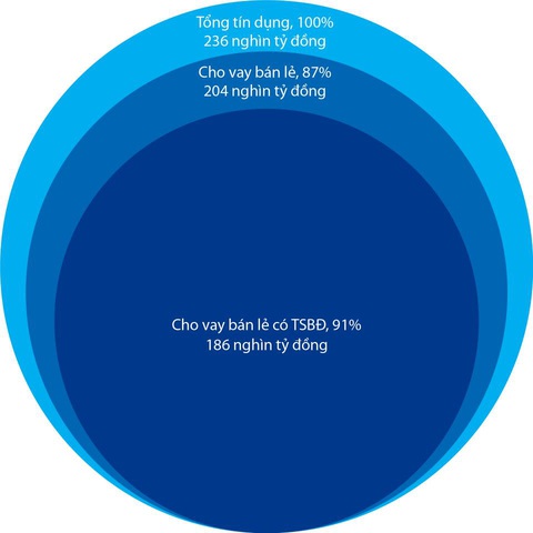 VIB: Lợi nhuận 6 tháng đầu năm 2023 tăng 12%, ROE đạt 29% - Ảnh 3. Cơ cấu danh mục tín dụng VIB tại ngày 30-6-2023