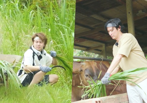 Nhạc sĩ Bùi Công Nam tham gia show mưu sinh với vai trò đặc biệt - Ảnh 1. Host Huy Khánh và Duy Khánh xắn tay áo thực hiện thử thách "kiếm cơm" khi tham gia show
