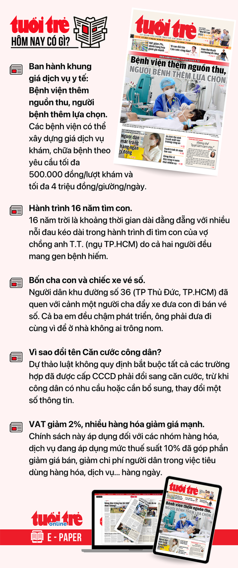 Tin tức sáng 4-7: Những loại xe nào được quyền ưu tiên? Xuất khẩu rau quả nửa đầu 2023 bằng cả 2022 - Ảnh 3. Tin tức chính trên Tuổi Trẻ nhật báo hôm nay 4-7. Để đọc Tuổi Trẻ báo in phiên bản E-paper, mời bạn đăng ký Tuổi Trẻ Sao tại đây.
