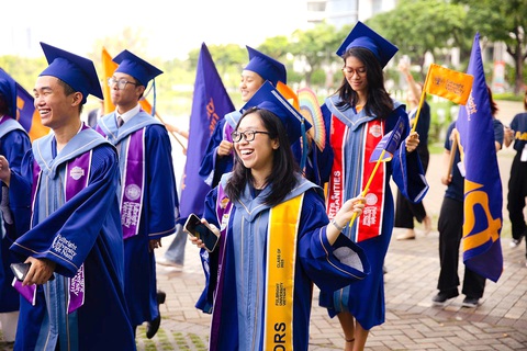 Các sinh viên khóa đầu tiên tốt nghiệp tại ĐH Fulbright Việt Nam vào tháng 6-2023 - Ảnh: FUV Các sinh viên khóa đầu tiên tốt nghiệp tại ĐH Fulbright Việt Nam vào tháng 6-2023 - Ảnh: FUV
