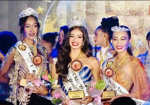 Top 3 chung cuộc Miss World Tourism 2023 - Ảnh chụp màn hình Top 3 chung cuộc Miss World Tourism 2023 - Ảnh chụp màn hình