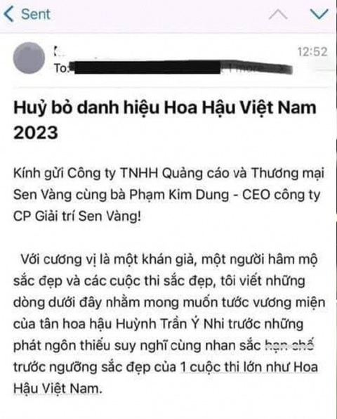 Fan Việt đòi tước vương miện của Ý Nhi, Miss World International phản ứng - Ảnh 2. Khán giả tẩy chay, gửi email đề nghị Ban tổ chức Miss World Việt Nam gỡ vương miện