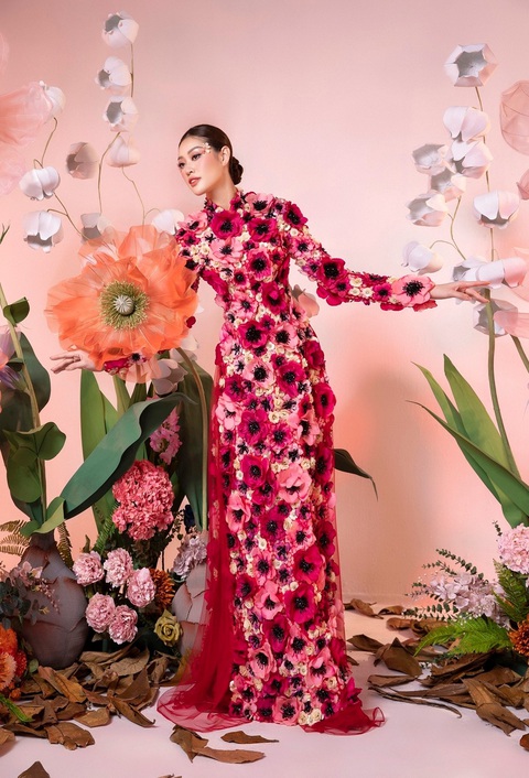 Hoa hậu Khánh Vân trong thiết kế của Minh Châu - Ảnh: NVCC Hoa hậu Khánh Vân trong thiết kế của Minh Châu - Ảnh: NVCC