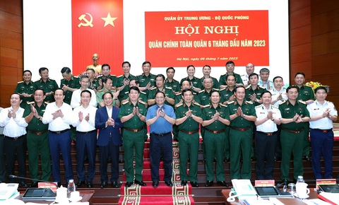 Thủ tướng nêu đối sách xử lý linh hoạt với tinh thần '3 không' với Quân đội - Ảnh 2. Hội nghị Quân chính toàn quân 6 tháng đầu năm 2023 - Ảnh: TTXVN