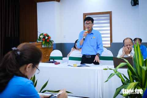 Miễn giảm phí công đoàn cho doanh nghiệp khó khăn - Ảnh 5. Ông Lê Ngọc Phúc, phó chủ tịch thường trực Liên đoàn Lao động tỉnh Lâm Đồng - Ảnh: TẤN LỰC