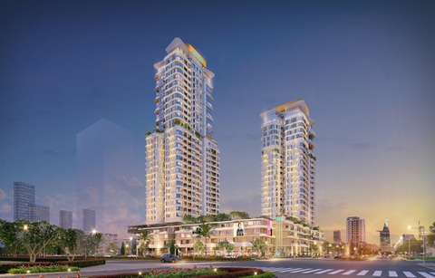 PTW Architects và Land Sculptor thổi hồn cho Thu Thiem Zeit River - Ảnh 1. Mật độ xây dựng được duy trì ở mức thấp với hai tòa tháp được sắp đặt so le nhau, giúp hưởng trọn tầm nhìn sông Sài Gòn và công viên xanh mát